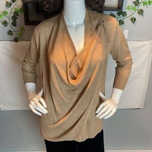 The Limited Wrap Tan Shoulder Tie Sweater Size‎ XS